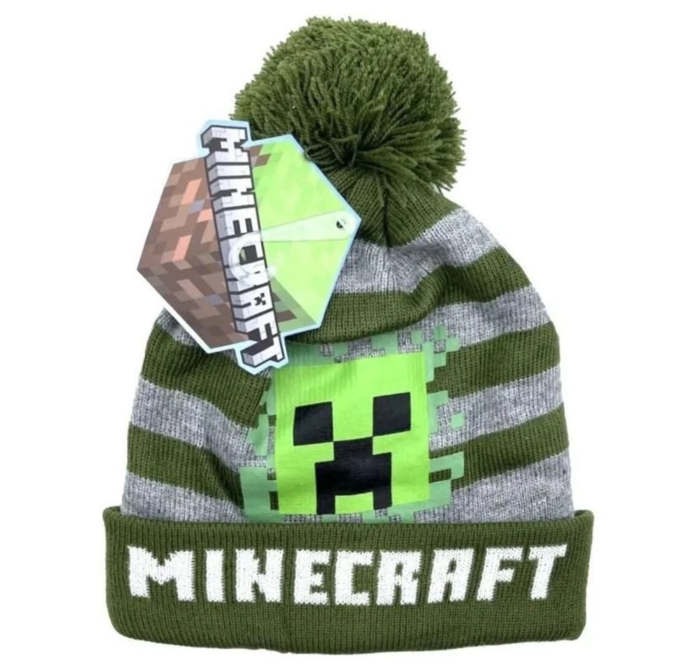 Minecraft Strickmütze MINECRAFT Mütze Kinder Wintermütze Jungen + Mädchen Minecraft Kindermütze