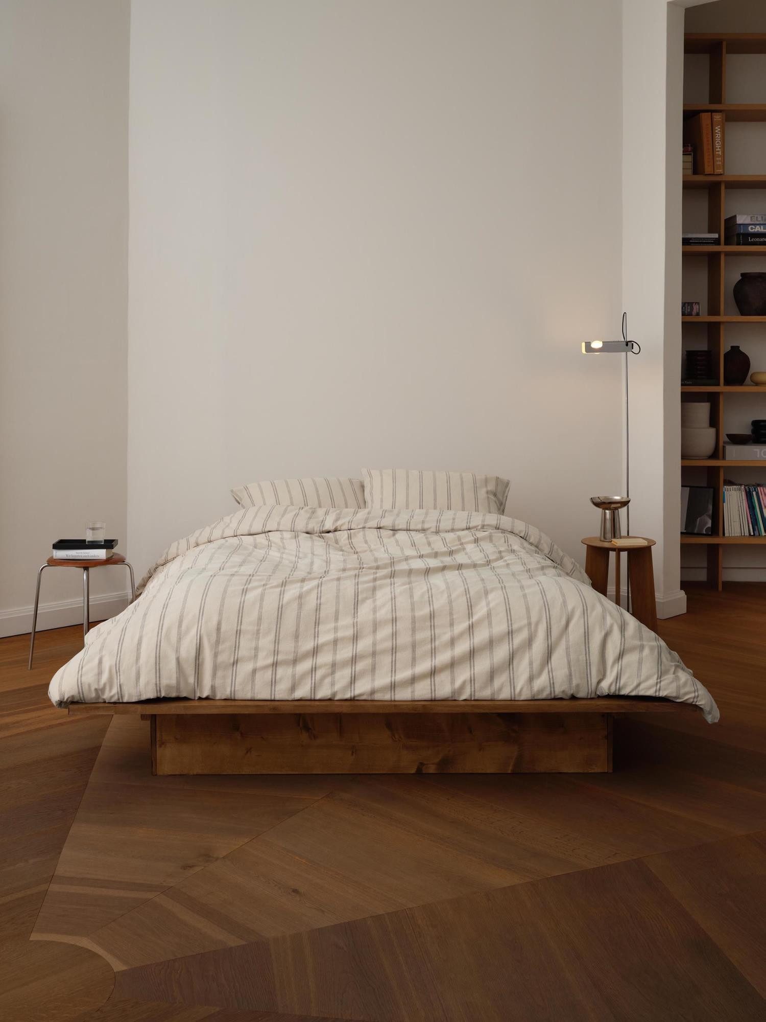 Marc O'Polo Home Bettwäsche Olin, Baumwolle Leinenoptik, 2 teilig, mit Streifen