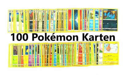 POKÉMON Sammelkarte Pokemon-Kartenset in Deutsch: Das ultimative Geschenk für echte Fans!, Hol dir 100 originale Pokémon Karten aus verschiedenen Sets