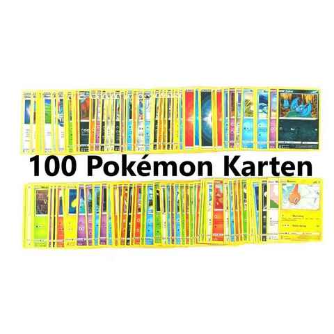 POKÉMON Sammelkarte Pokemon-Karten in Deutsch: Entdecke 100 Karten aus spannenden Sets, Ideal als Pokemon-Geschenk für echte Fans