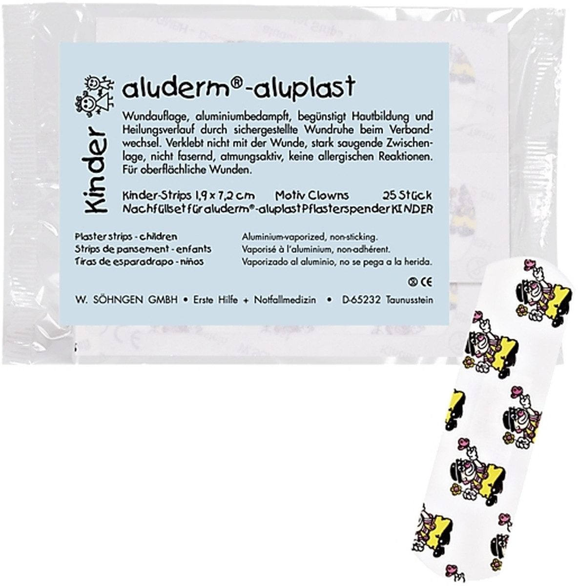 Söhngen Erste-Hilfe-Set Pflasterspender aluderm-aluplast Nachfüllset Clown VE=25 Stück