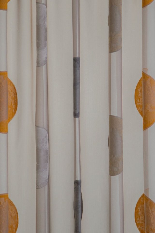 Vorhang Kaleo, HOMING, verdeckte Schlaufen (1 St), transparent, Scherli,  Vorhang mit verdeckten Schlaufen Kaleo weiß/grau 140x245cm, transparente,  leichte Stoffe sind komplett lichtdurchlässig