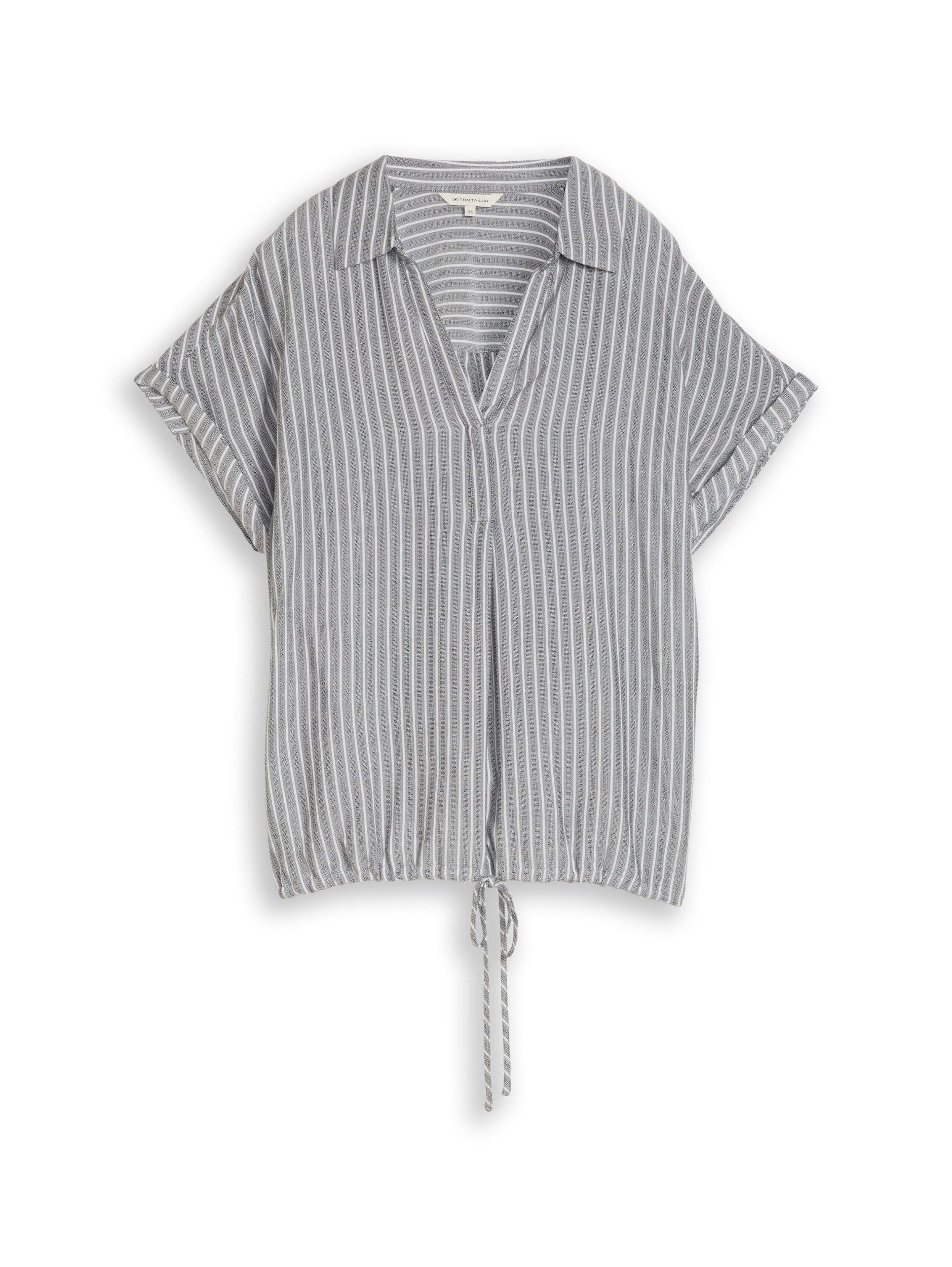 TOM TAILOR Kurzarmbluse blouse striped shortsleeve navy white stripe