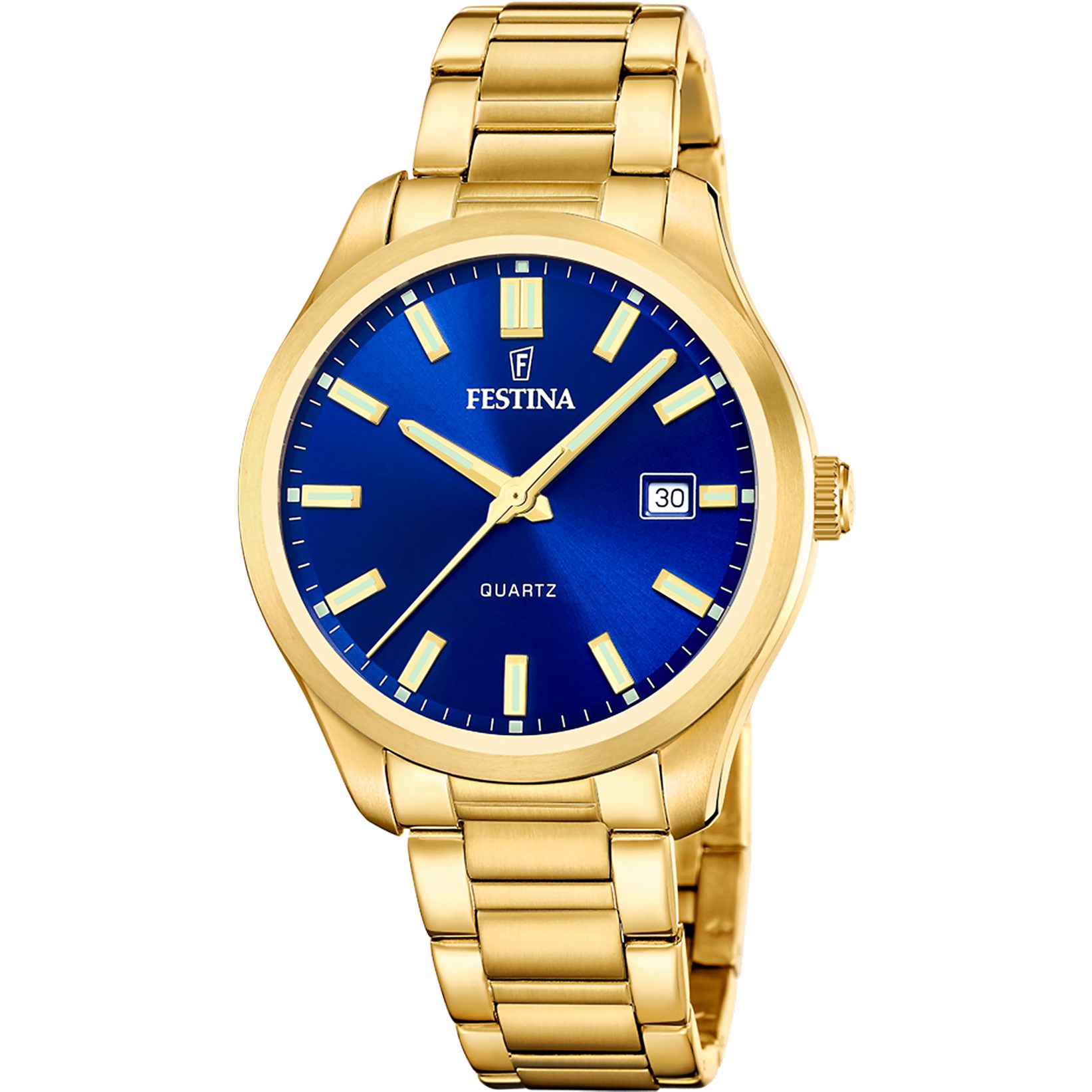 Festina Quarzuhr Classic Steel F20740/2, Armbanduhr, Herrenuhr, Edelstahlarmband, analog, Tag