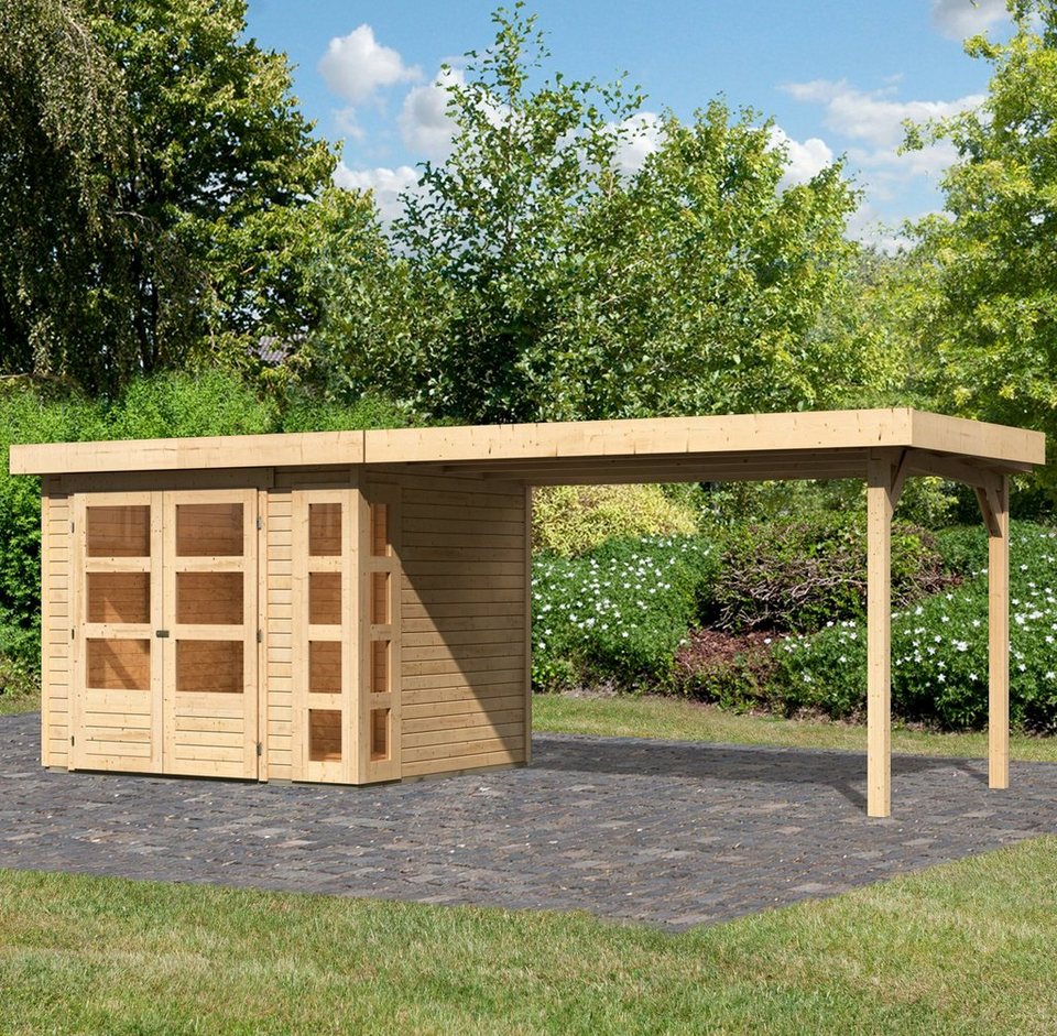 KONIFERA Gartenhaus »Nordsee 3«, BxT: 529×238 cm, (Set)