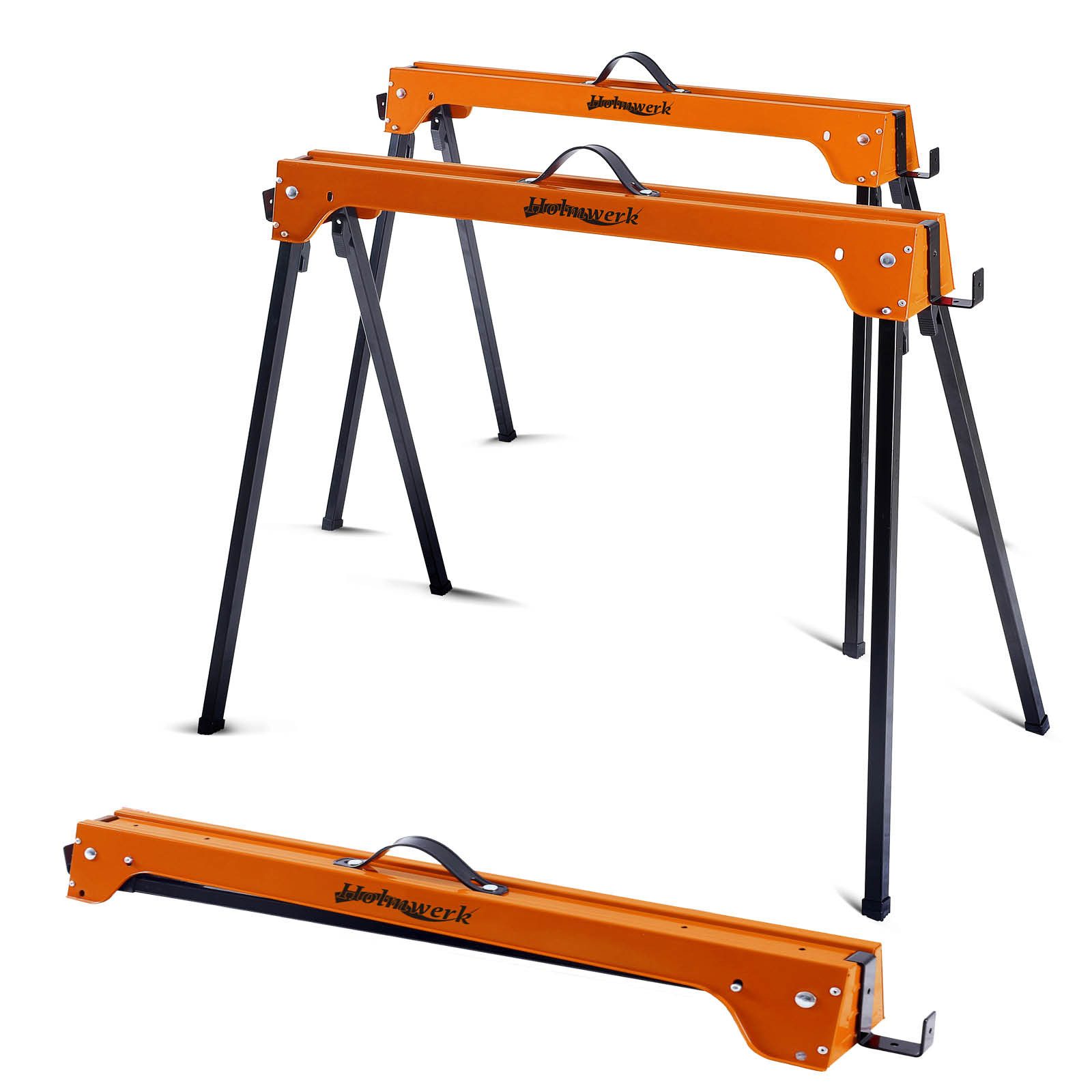 TRUTZHOLM Klappbock 2x Arbeitsbock, Klappbock, bis 500 kg, Faltbarer Metallbock mit Griff, (Set, 2-St), robust, transportabel, klappbar, stabil