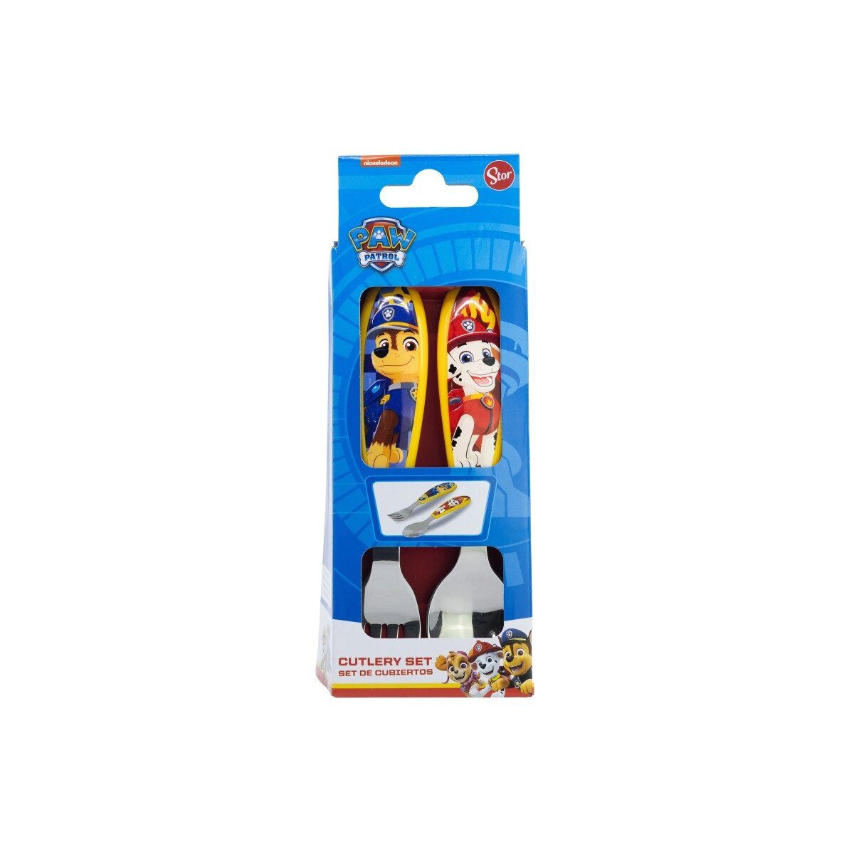 PAW PATROL Kinderbesteck Paw Patrol Rescue Pups Metall-Ergo-Besteckset, 2-tlg. (2-tlg), Edelstahl