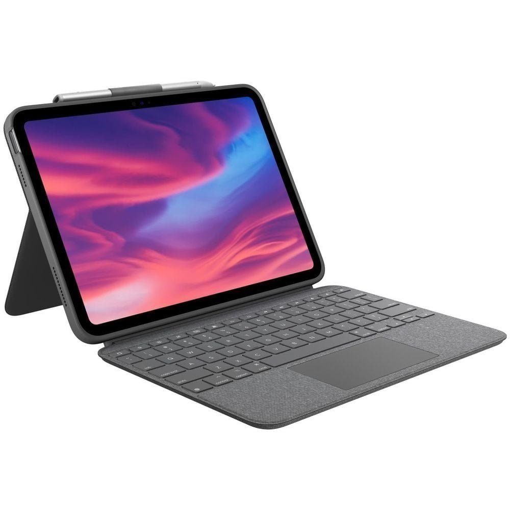 Logitech Combo Touch for iPad (10th gen) - Tastatur und Schutzhülle - grau iPad-Tastatur