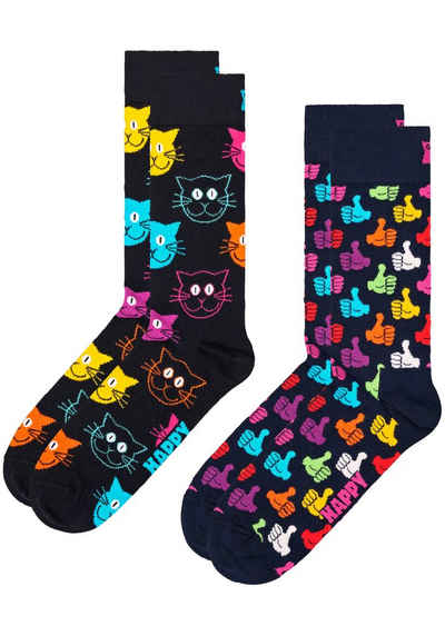 Happy Socks Socken Cat & Thumbs Up Pack