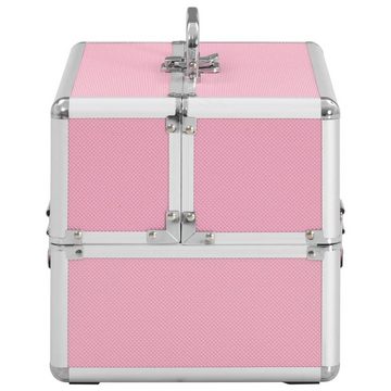 vidaXL Kosmetik-Koffer Kosmetikkoffer 22x30x21 cm Rosa Aluminium, 1-tlg.