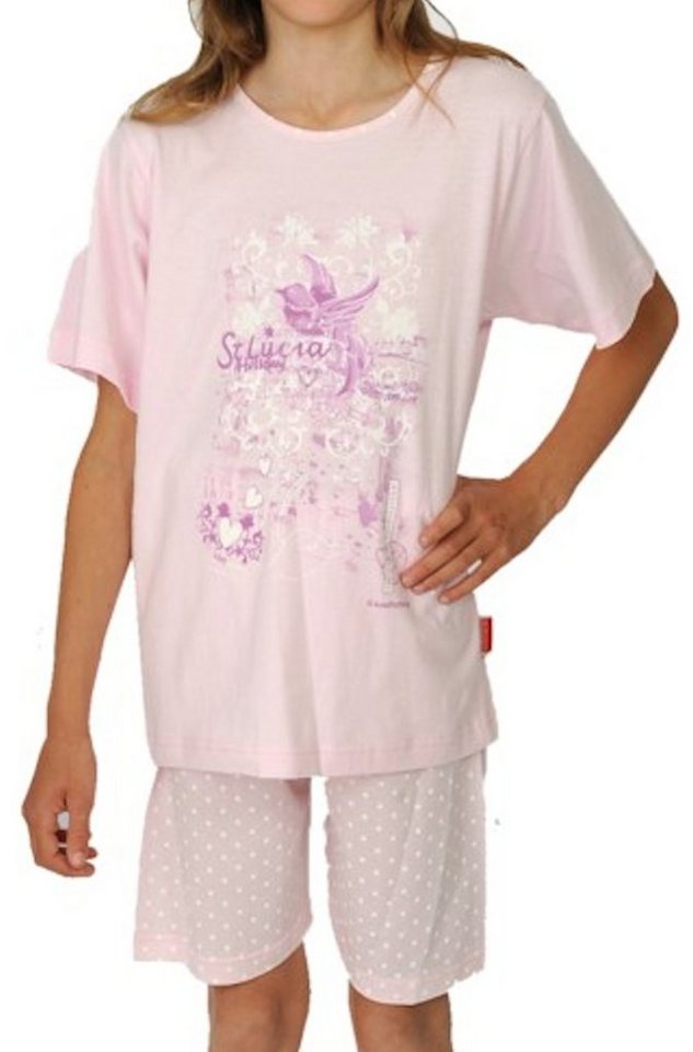 Schlafanzug tlg) Shorty Wörner Pyjama Mädchen St. Lucia (2 kurz Shorty rose
