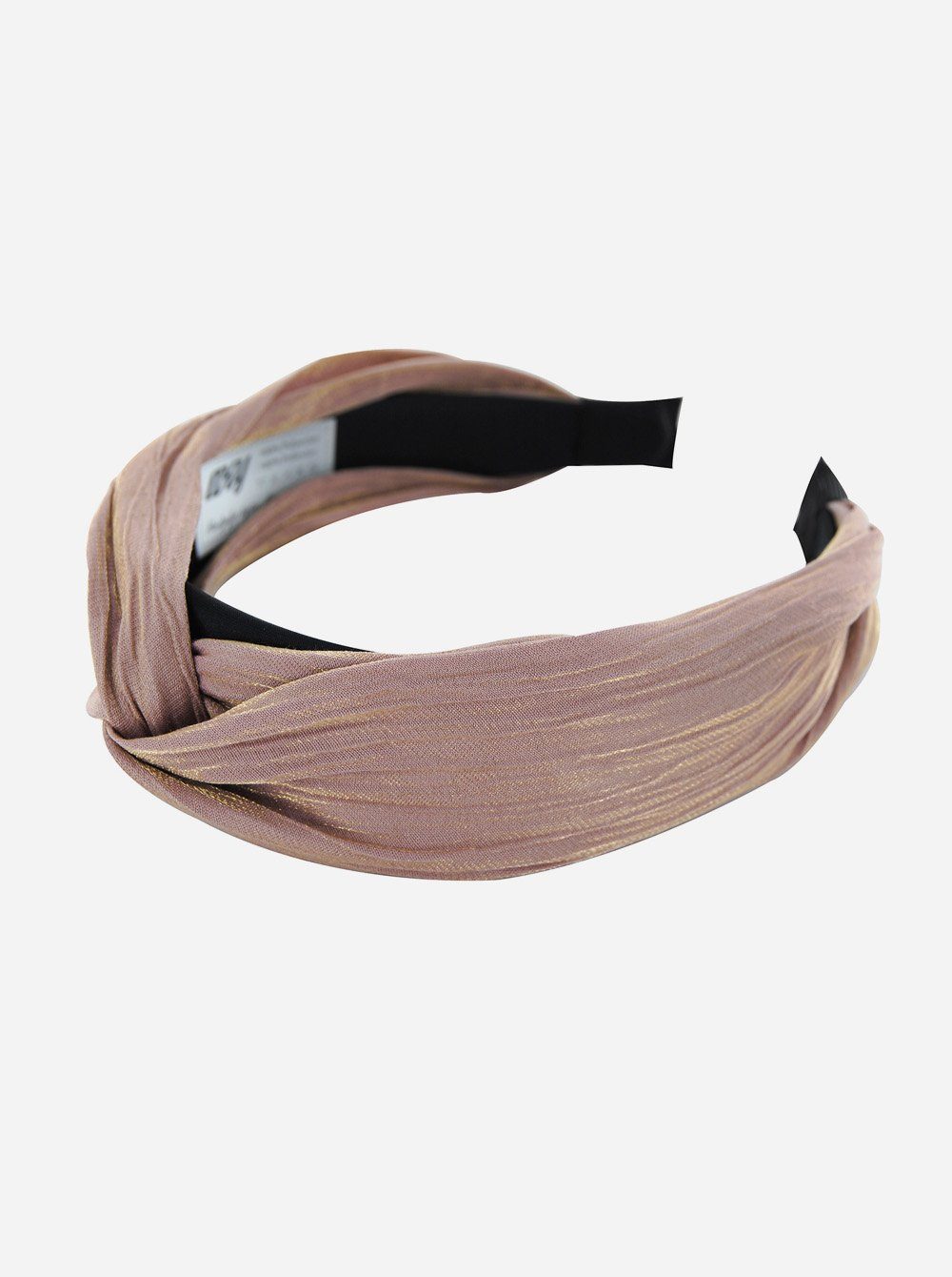 axy Haarreif Breiter Haarreif mit raffinierten Knoten, Gefalteter Stoff mit leichtem Glanz, Vintage Haareifen Haarband