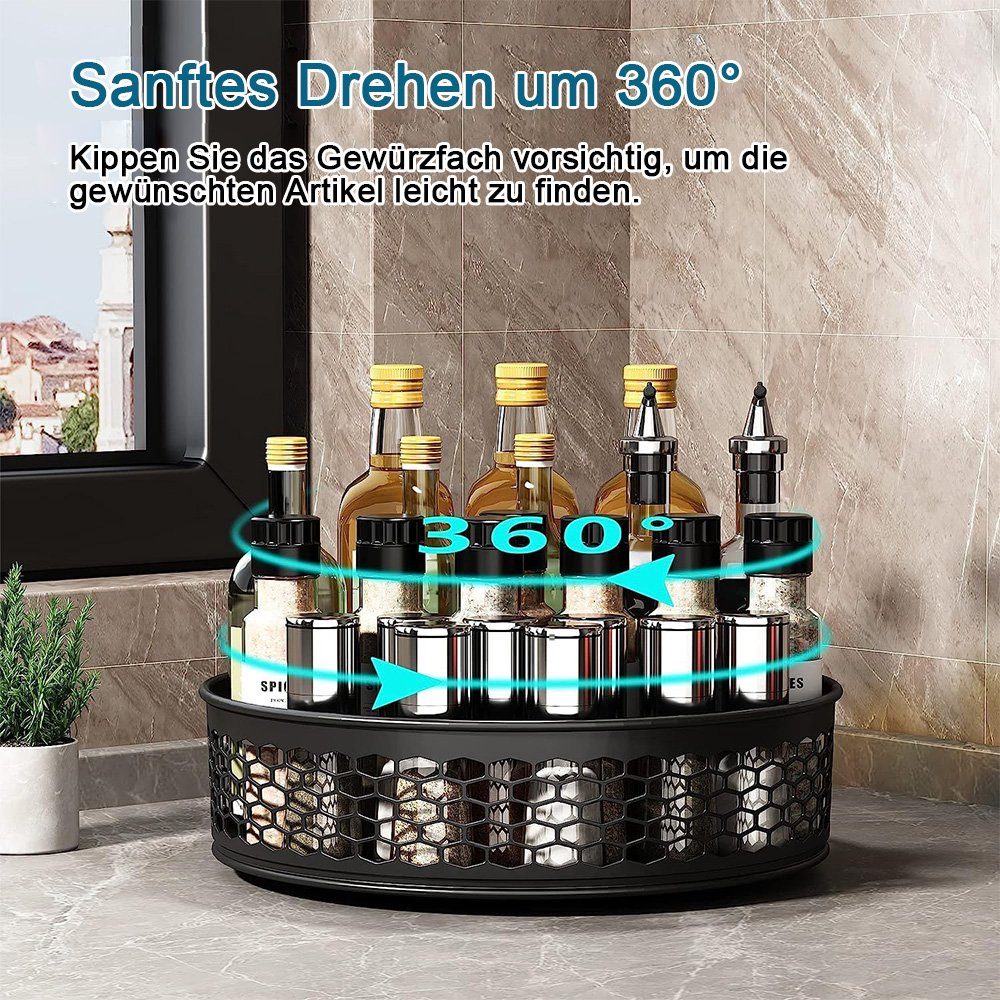NUODWELL Gewürzregal 2 Stück Lazy Susan Drehteller, 360° Rotierendes Gewürz günstig online kaufen