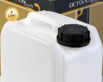 OCTOPUS Kanister 4x 5L Kanister leer mit Zapfhahn 51mm Gewinde, Wasserbehälter, HDPE, (4 St)