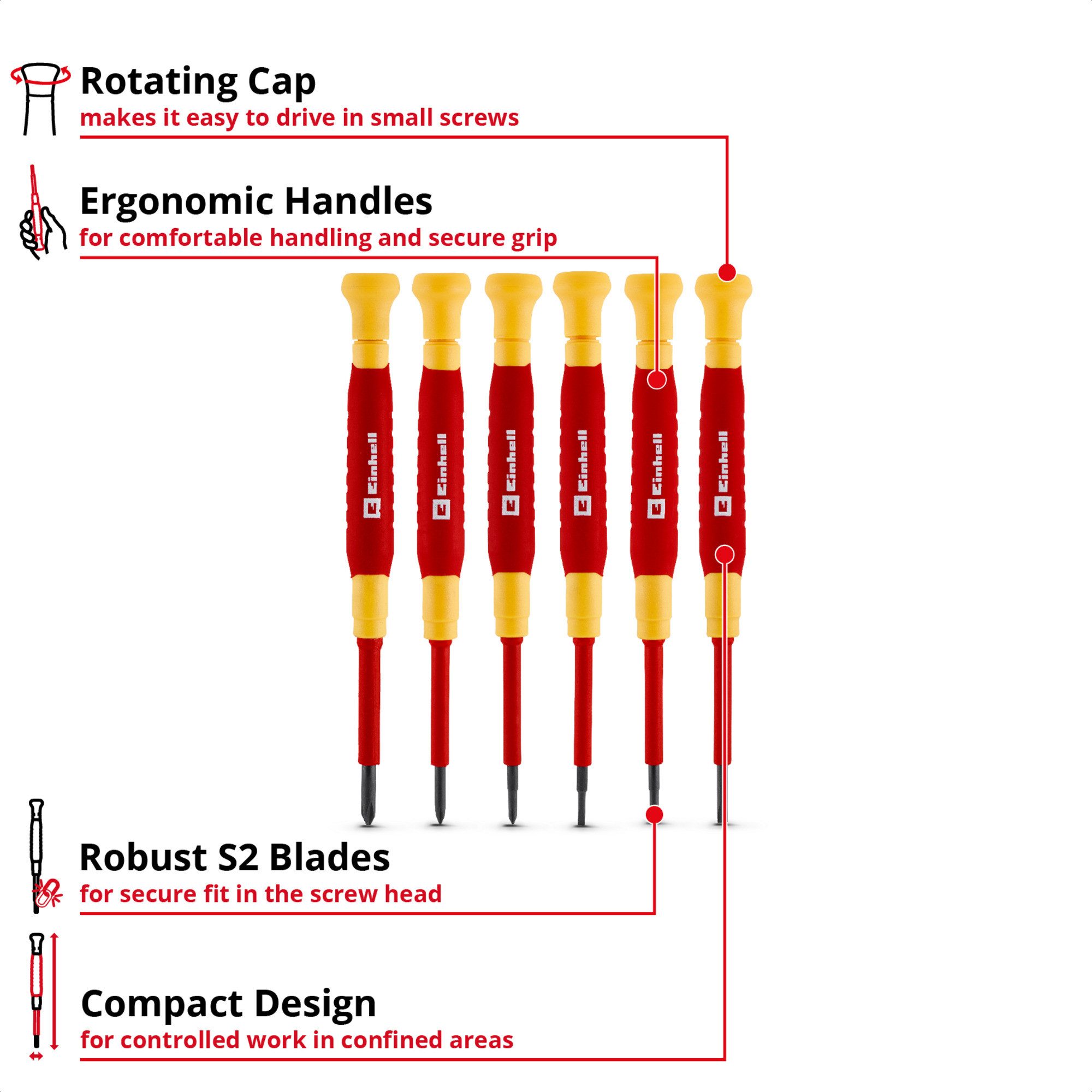 Einhell Schraubendreher EINHELL Präzisions-Schraubendreher Set VDE