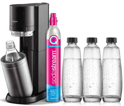 SodaStream Wassersprudler DUO Vorteilspack, (Set, 6-tlg), SodaStreamSprudler DUO+CO2Zylinder,+Glasflaschen+Kunststoff-Flasche