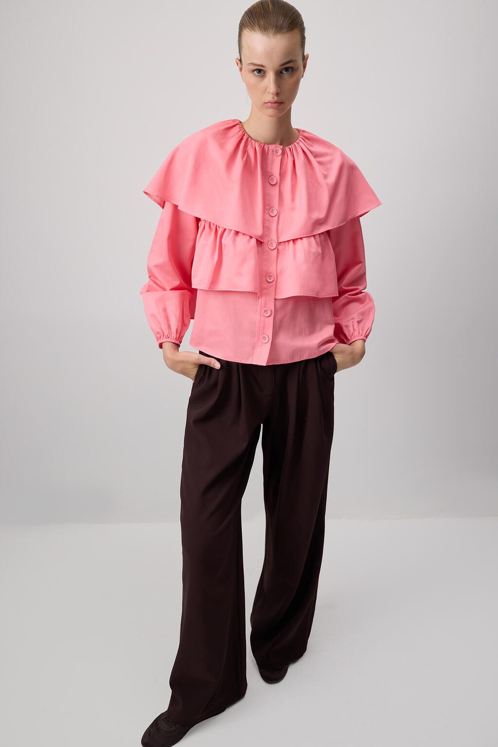Rugbyshirt KURZES SHIRT MIT PUFFÄRMELN