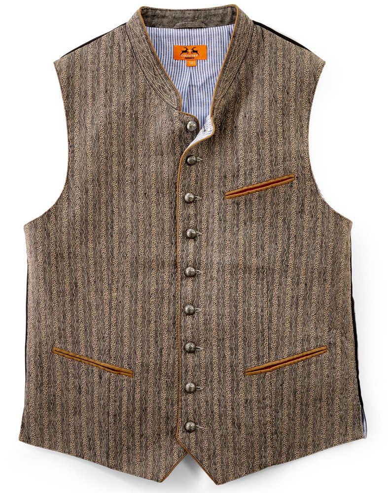 Maddox Trachtenweste MADDOX Herren Leinen Trachten Weste 'Kofel' mit St günstig online kaufen