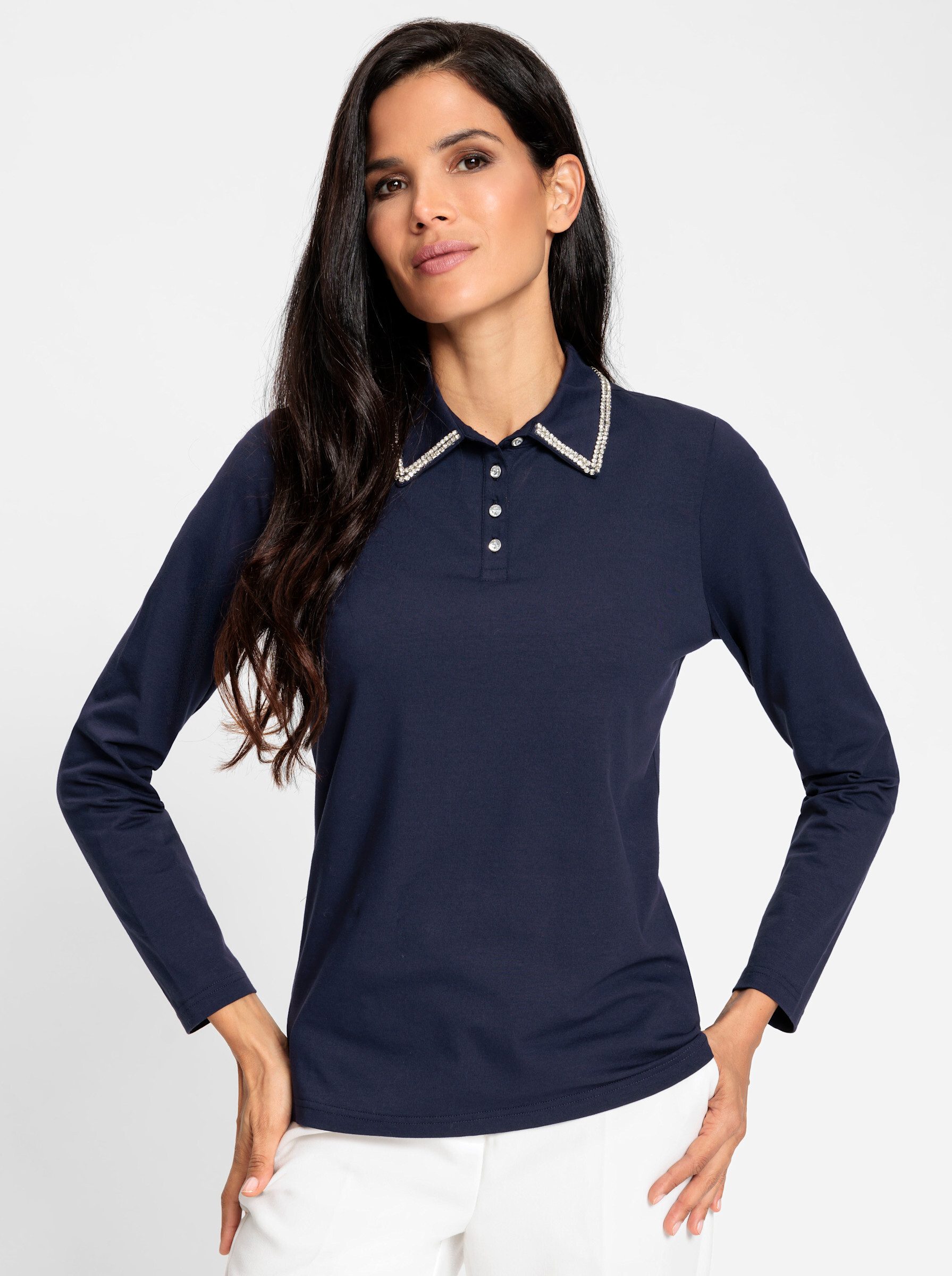 heine T-Shirt Langarm-Poloshirt – Bild 5 von 5