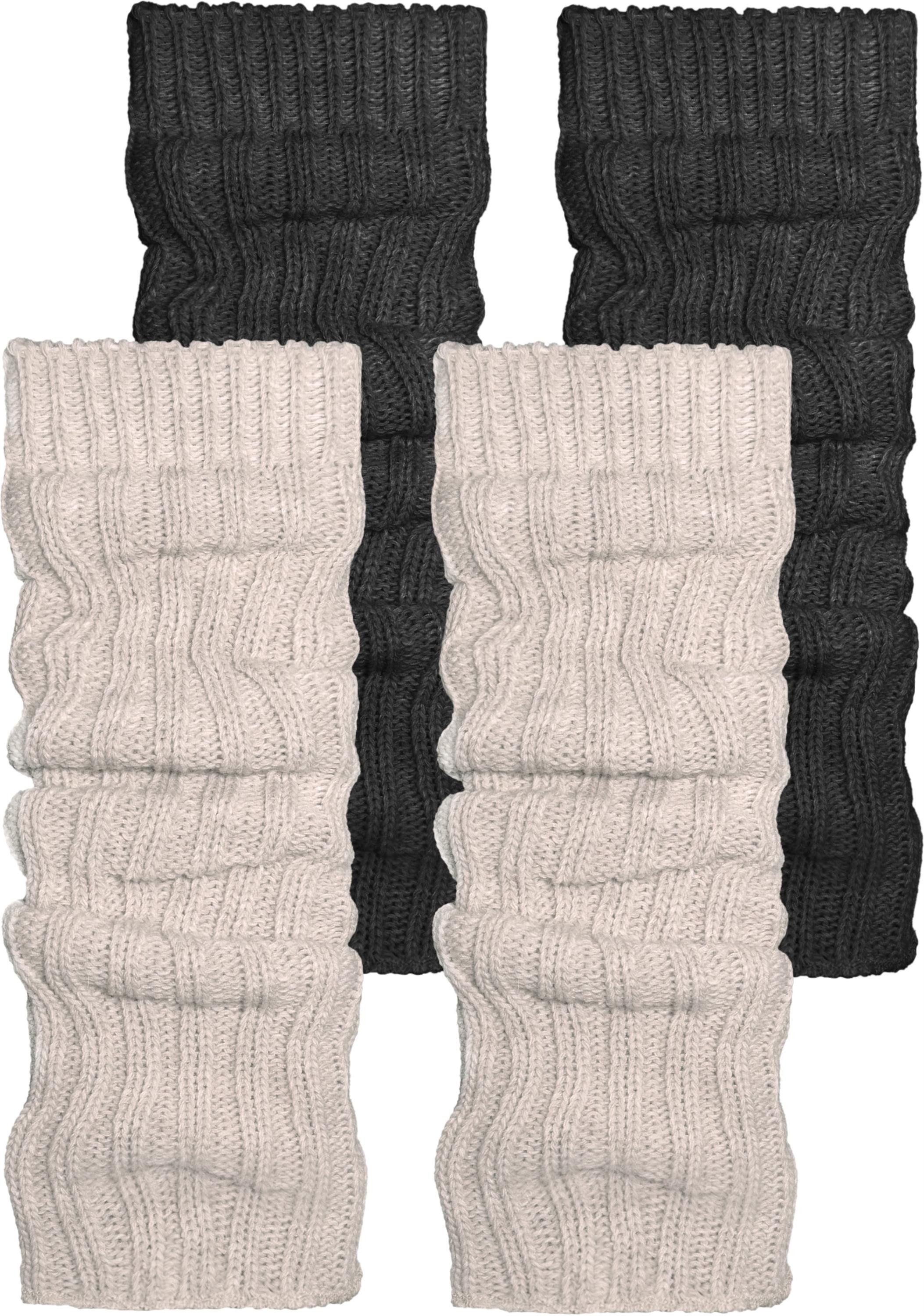 normani Beinstulpen 2 Paar Strickstulpen mit wärmender Alpakawolle modische Strickstulpen