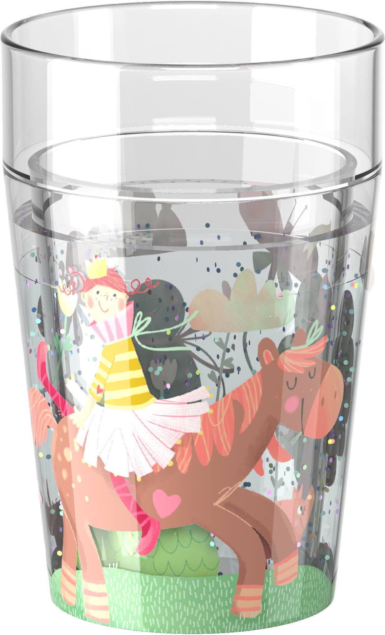 Haba Kinderbecher Essen & Trinken Кружки Glitzerbecher Prinzessin & Pferd 2012447004