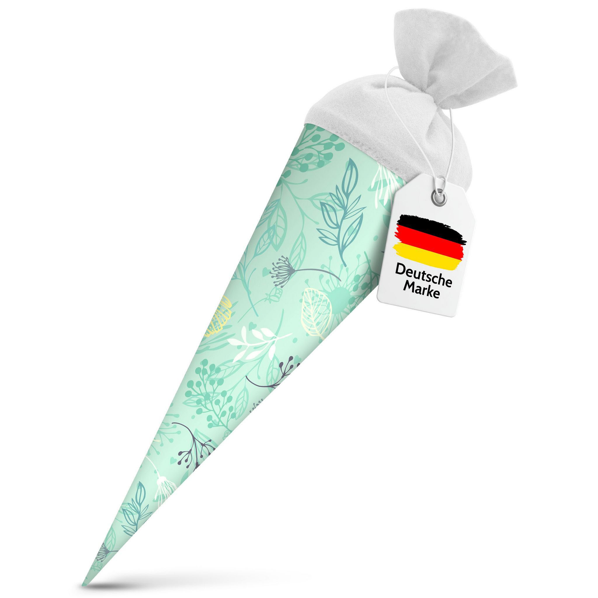 itenga Schultüte itenga Geschwister Schultüte 35cm Pflanzenmuster G