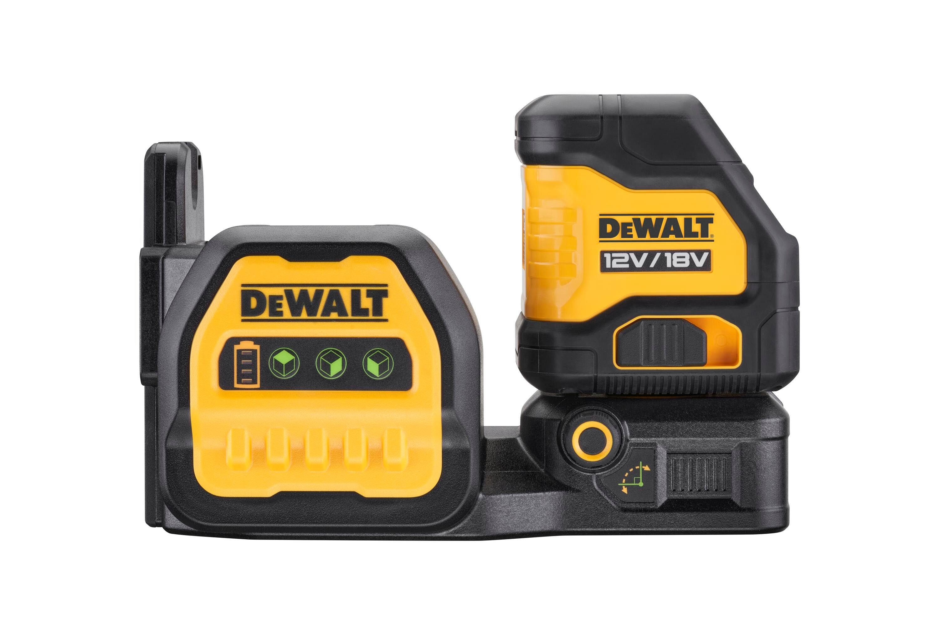 DeWalt DCB184 5,0Ah DCE088NG18-XJ 18V T Set in STAK grün Akku, Box, inkl. Kreuzlinienlaser DCB115 Netzteil