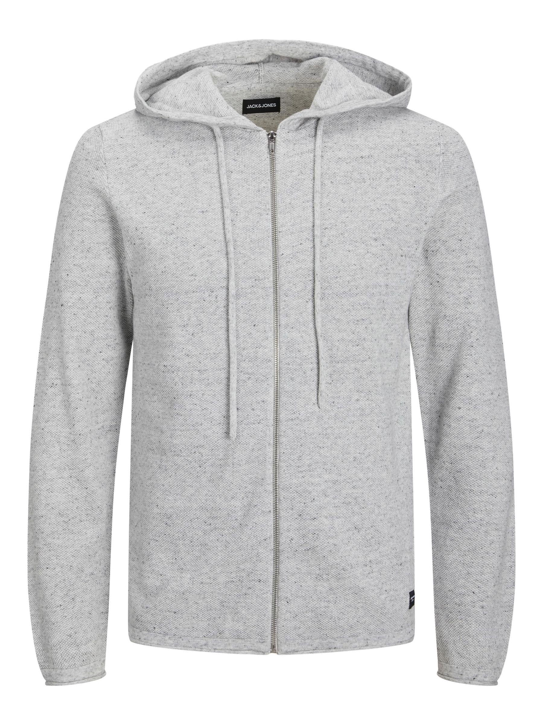 Hoodie Basic Full Zip Kapuzen Strick Sweatjacke JJEHILL