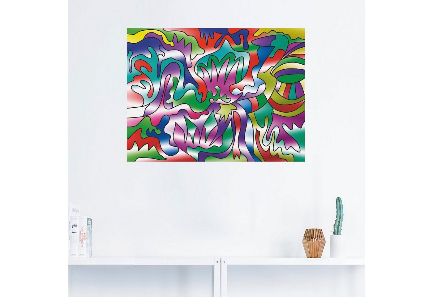 Artland Wandbild »Bunt Abstrakt II«, Muster (1 Stück), in vielen Größen & Produktarten -Leinwandbild, Poster, Wandaufkleber / Wandtattoo auch für Badezimmer geeignet-kaufen