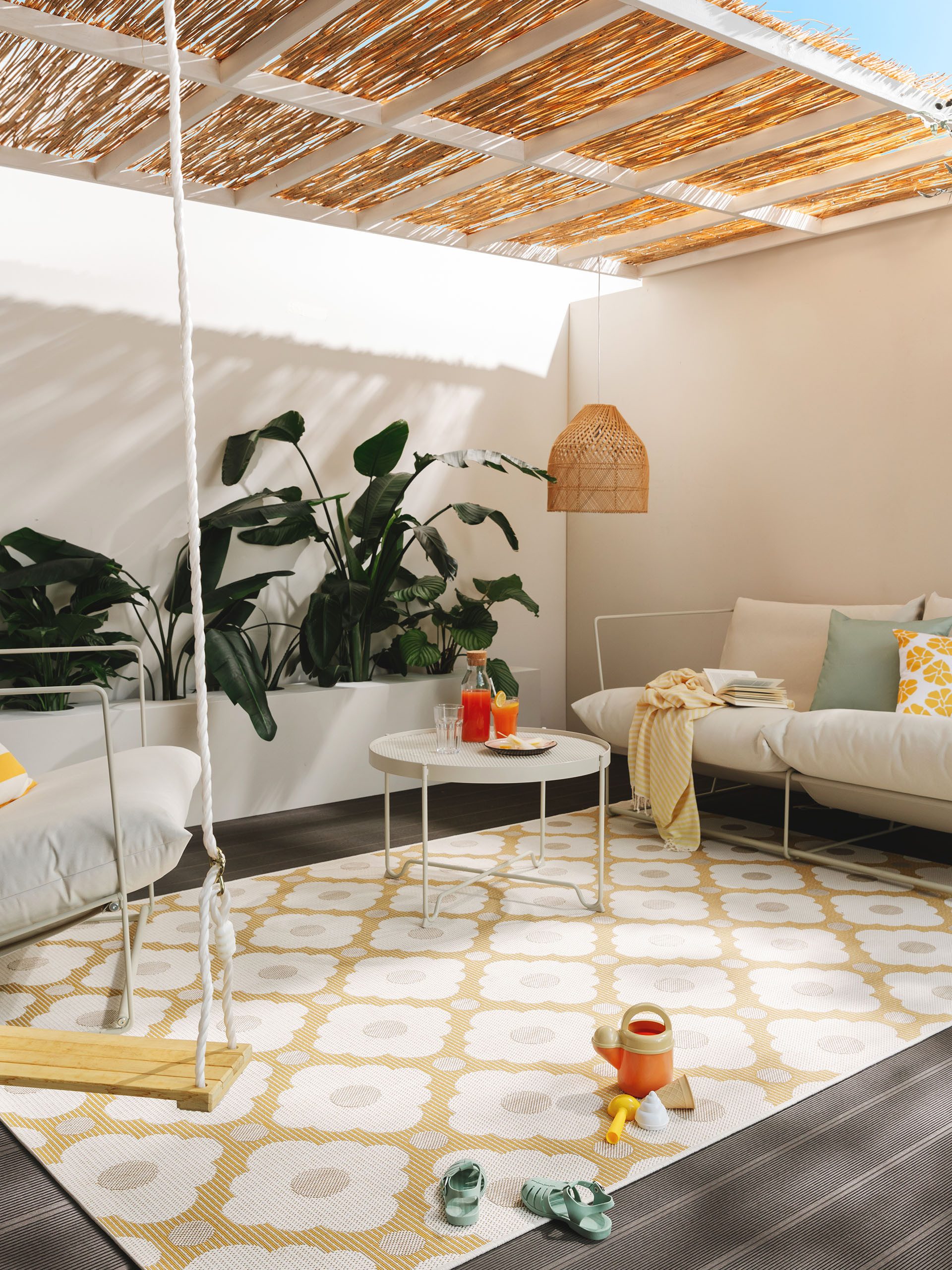 benuta Outdoorteppich Vega, rechteckig, Höhe: 5 mm, Kunstfaser, Berber, Ethno-Style, Wohnzimmer