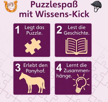 Kosmos Puzzle WAS IST WAS Junior, Entdecke Pferde & Ponys, 54 Puzzleteile, Made in Germany
