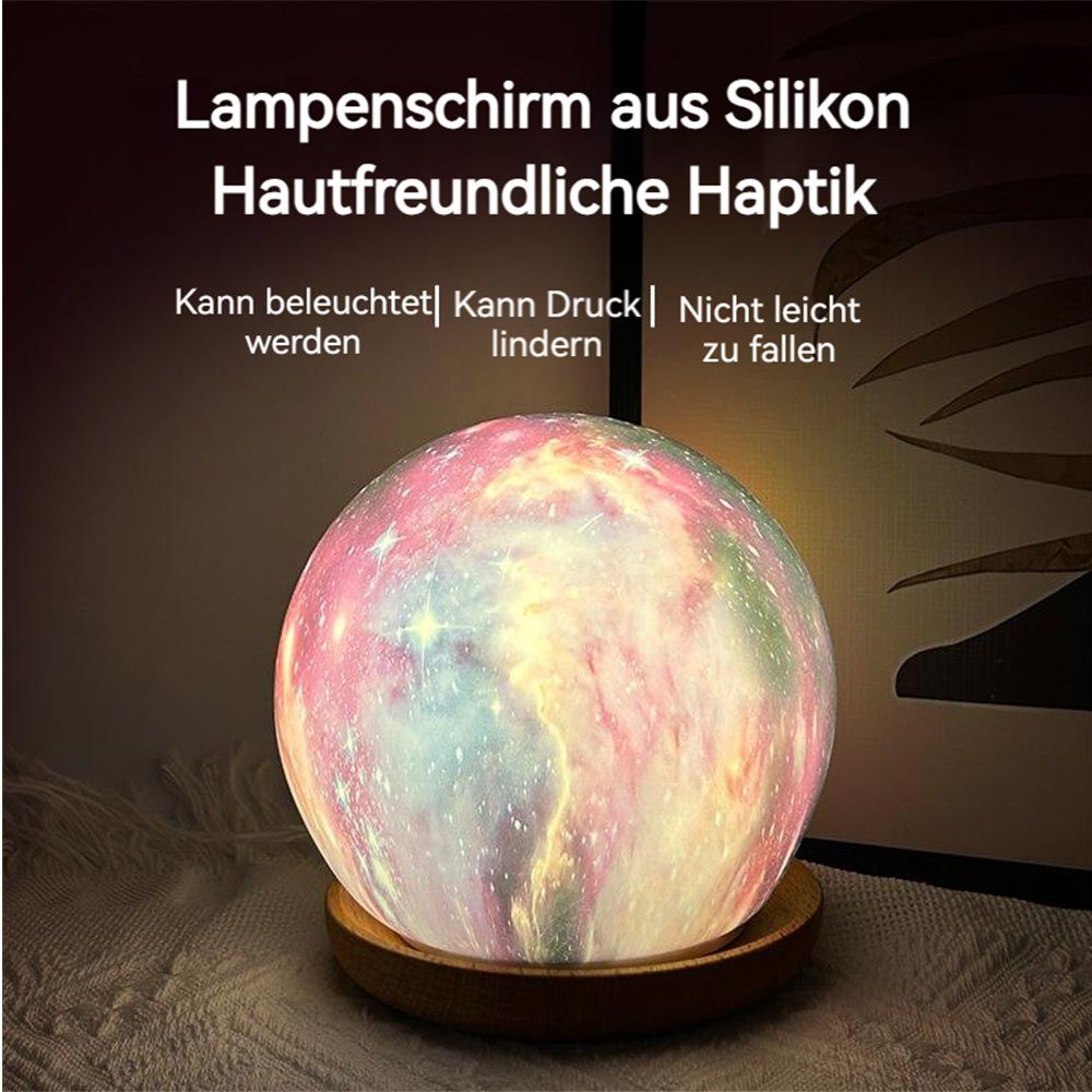 MOUTEN Nachtlicht USB wiederaufladbares 3D-Nachtlicht Light Planet