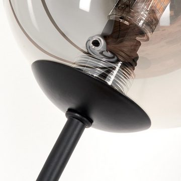 hofstein Stehlampe Stehlampe aus Metall/Glas in Schwarz/Rauchfarben, ohne Leuchtmittel, Leuchte mit Glasschirmen (12cm), dimmbar, 3xG9, ohne Leuchtmittel