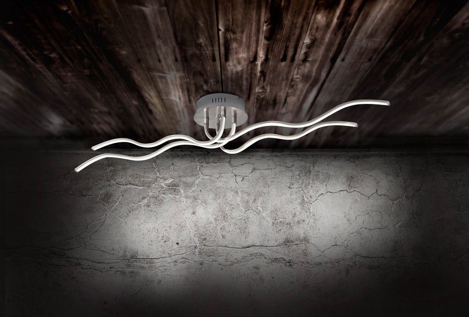 JUST LIGHT Deckenleuchte WAVE, LED fest integriert, inkl. festverbautem LED günstig online kaufen