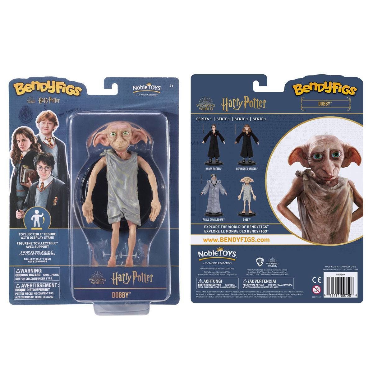 The Noble Collection Actionfigur Harry Potter Biegefigur, (lässt sich in viele verschiedene Positionen biegen, ca. 19 cm), Dobby