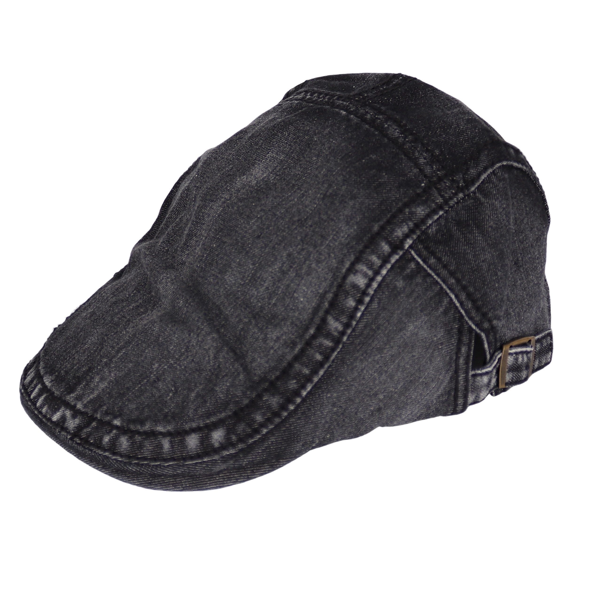 MIRROSI Schiebermütze mit Shirm, Stoff aus Jeans, aus 100% Baumwolle (Outdoor Cap, Flatcap, Feldmütze, Gatsby Cap, Herrenmütze) Atmungsaktiv, Einheitsgröße, Unisex, Damen Herren
