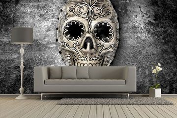WandbilderXXL Fototapete Monochrome Skull, glatt, Kult & Kultur, Vliestapete, hochwertiger Digitaldruck, in verschiedenen Größen