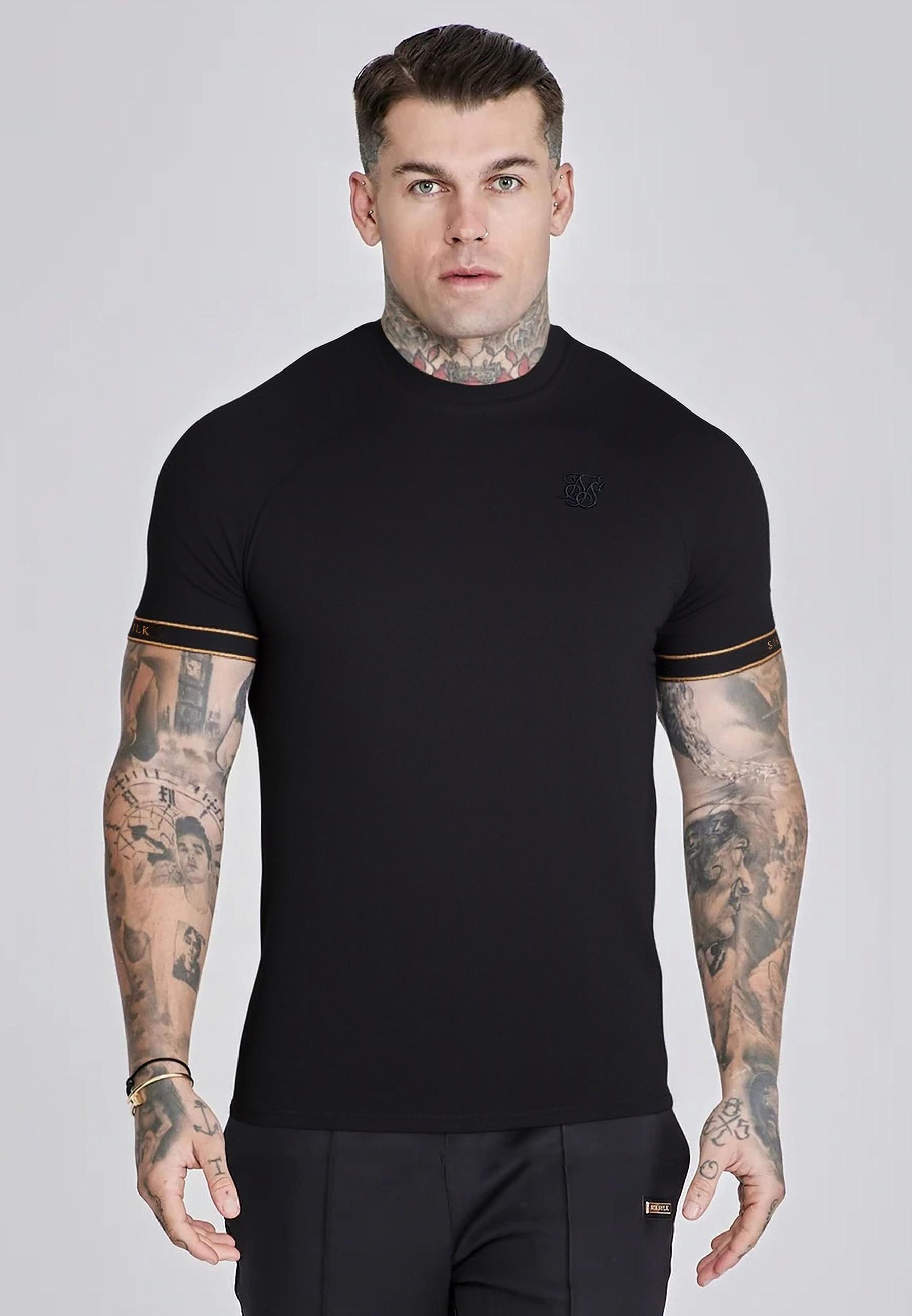 T-Shirt SikSilk Herren Schwarz Tech T-Shirt