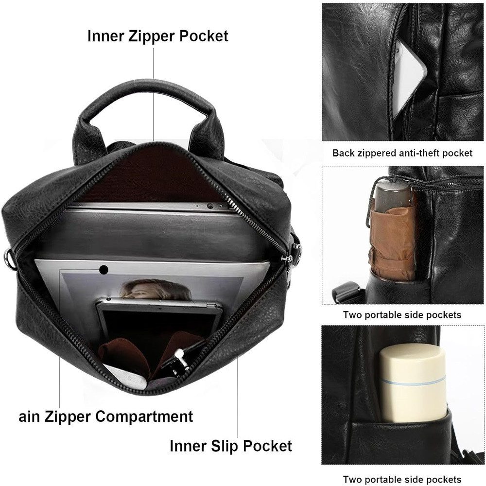 RWEUOQ Freizeitrucksack Leathario Damen Rucksack Anti günstig online kaufen