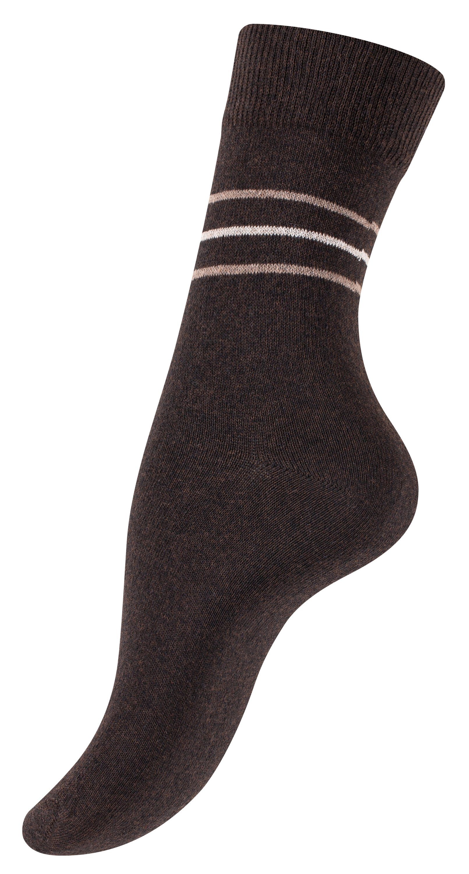 Vincent Creation® Socken (10-Paar) in angenehmer braun/beige Baumwollqualität