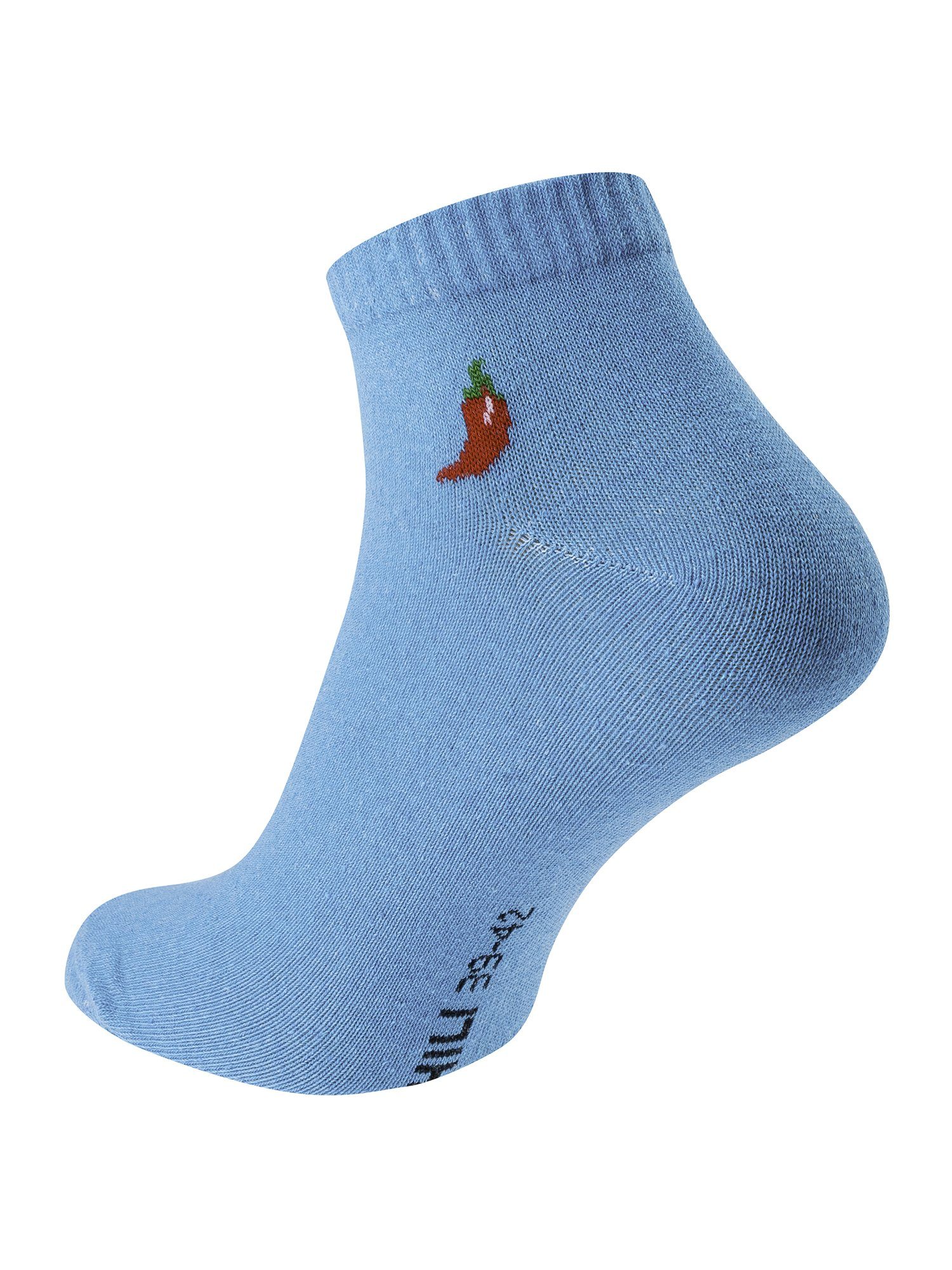 (12-Paar) Freizeitsocken Splash Lifestyle Chili Quarter Fashion Chili