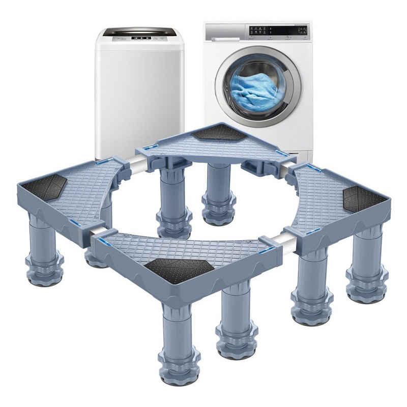 en.casa Waschmaschinenuntergestell, »Kirburg« Sockel 8 höhenverstellbare Füße bis 400 kg Grau