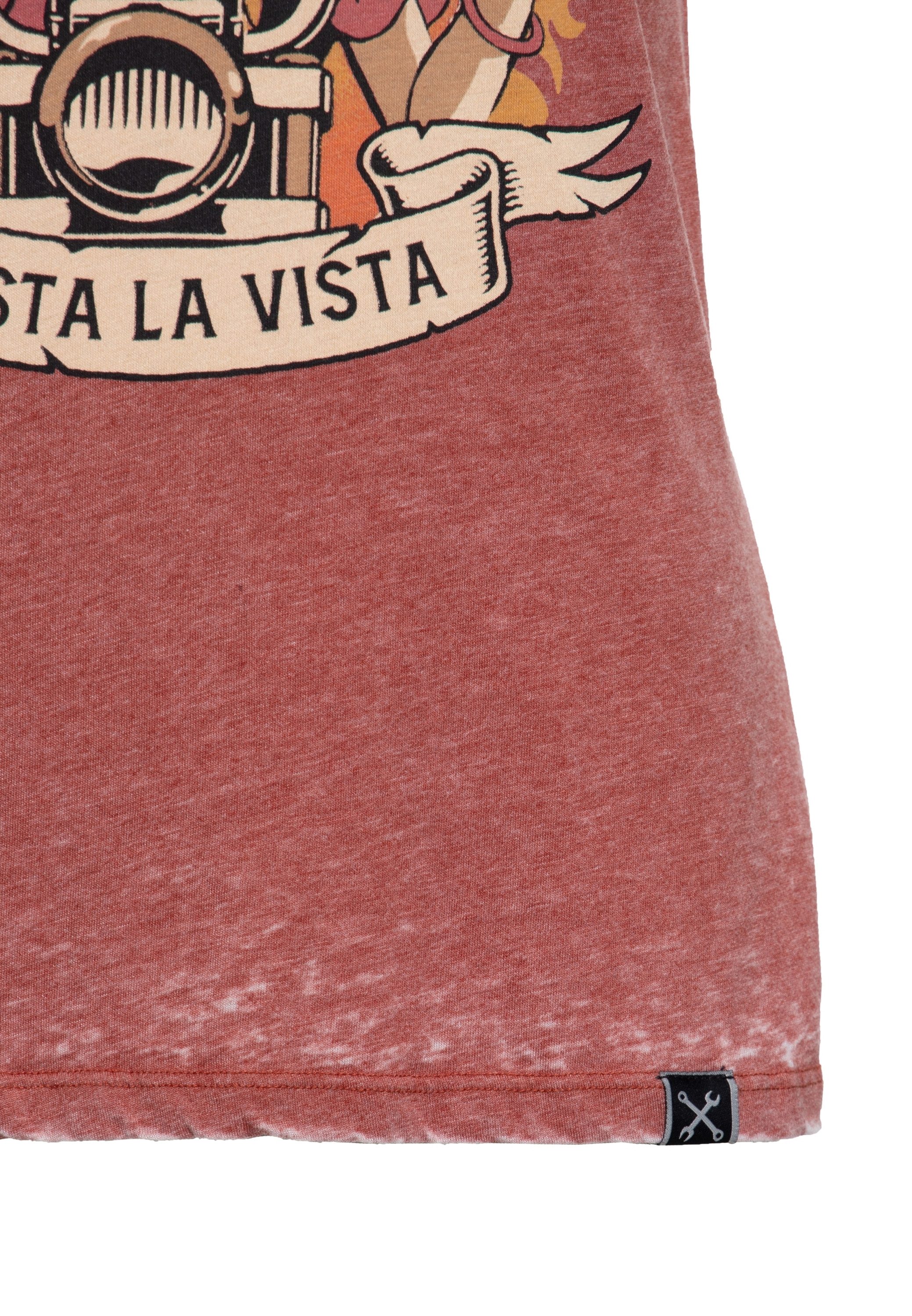 QueenKerosin Print-Shirt Hasta La Vista mit Roll-Up – Bild 5 von 5