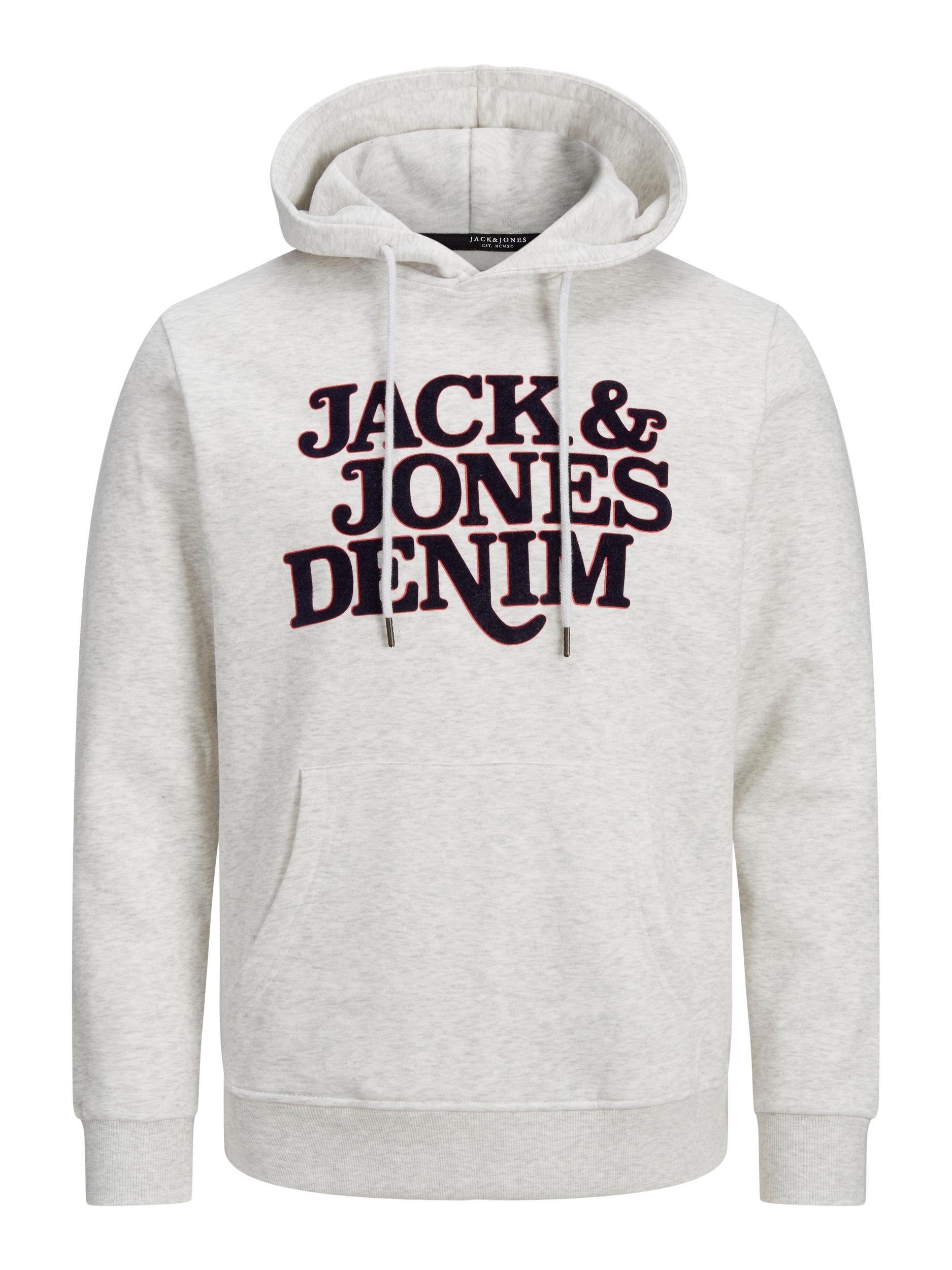 Jack & Jones Hoodie Kapuzensweatshirt Rack Hoody mit Kapuze weiß | Sweatshirts