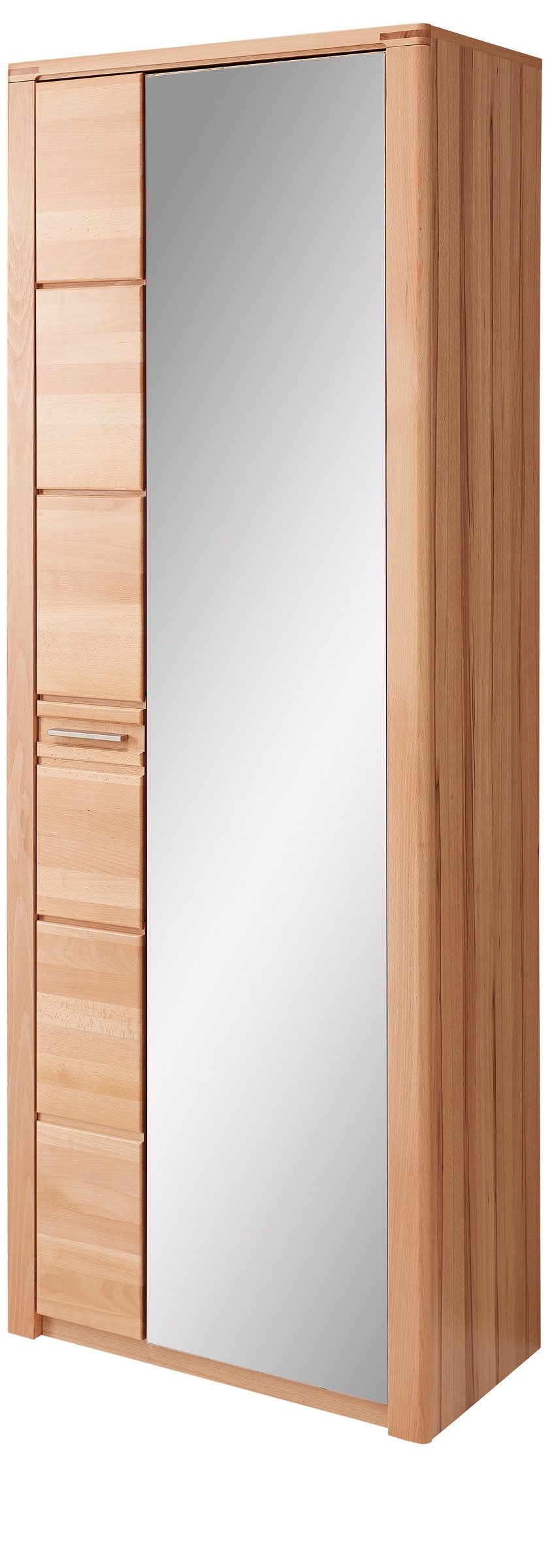 freiraum Garderobenschrank Nature One 2 Türen, 5 Böden, soft-close, Kernbuche teilmassiv - 74x201x40cm B/H/T
