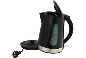 DESKI Wasserkocher Wasserkocher 1,7 Liter Edelstahl schwarz 2200 Watt
