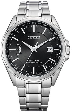 Citizen Funkuhr CB0250-84E, Armbanduhr, Herrenuhr, Solar, Edelstahlarmband, Saphirglas, Datum