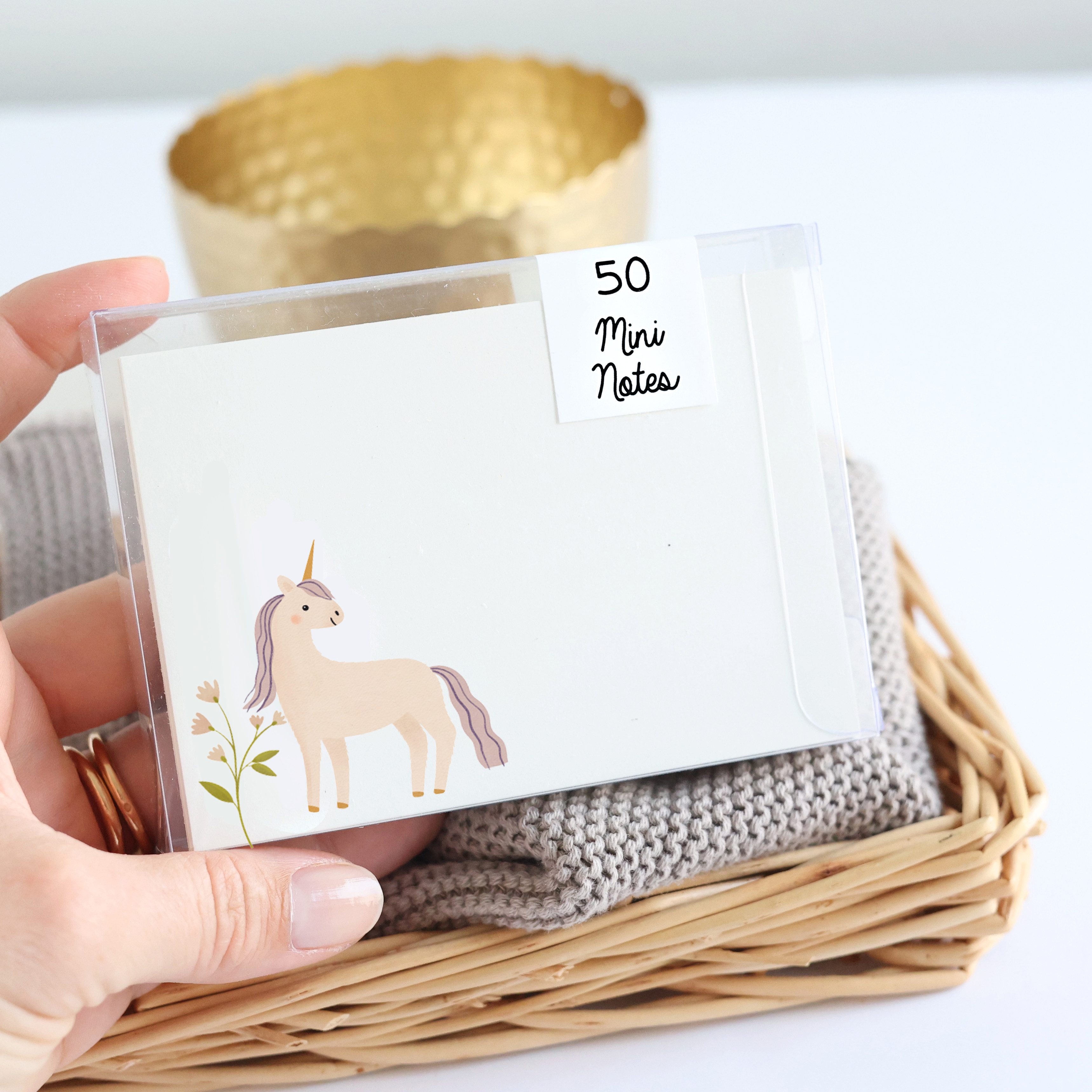 heaven+paper Karteikarten A7 Kleine Karten (50) Einhorn / Schmetterling, hochwertig, Hergestellt in Deutschland