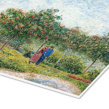 Posterlounge Forex-Bild Vincent van Gogh, Liebespaare im Voyer d'Argenson Park in Asnières, Wohnzimmer Malerei