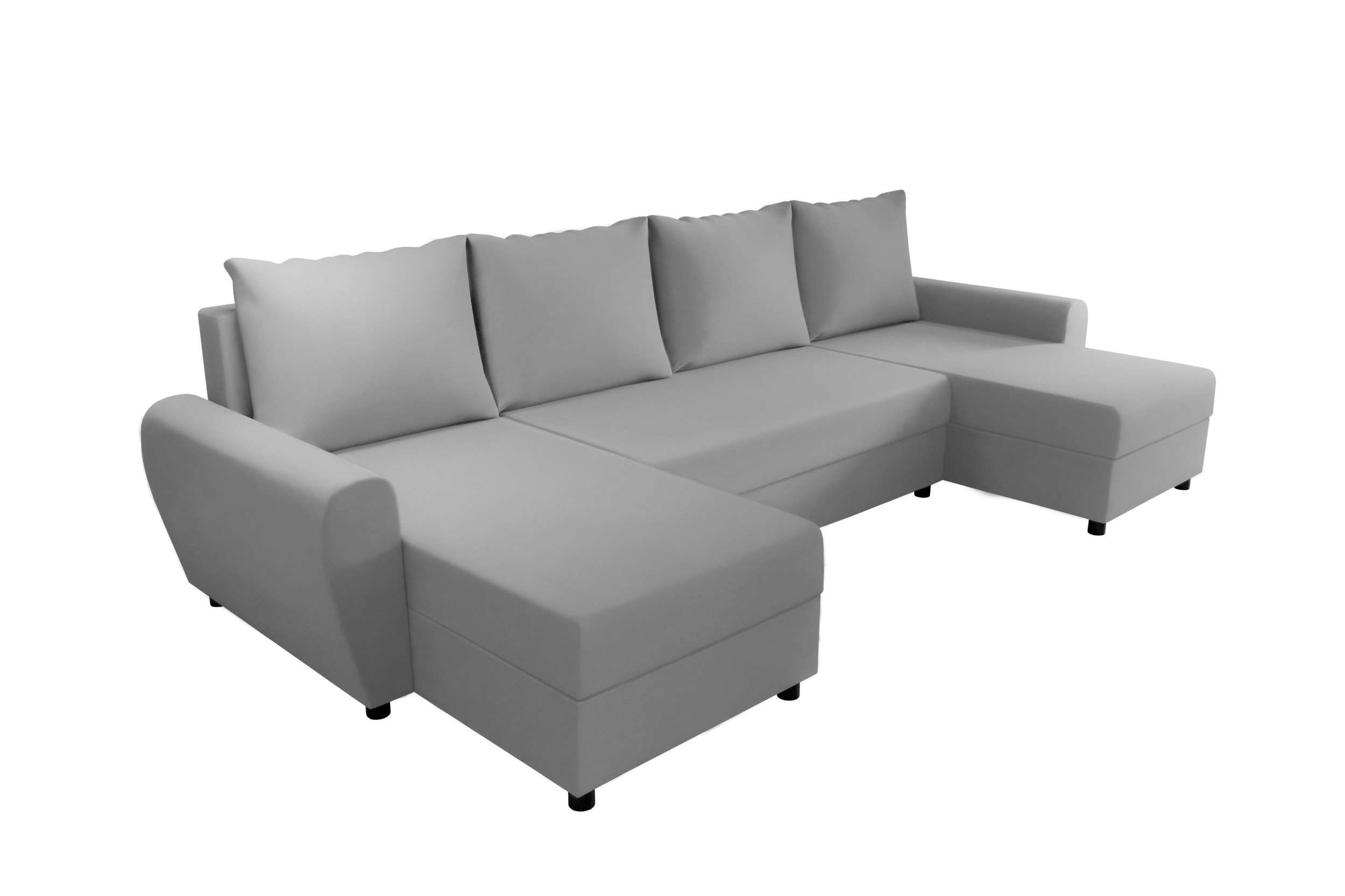 Eckcouch, Design Wohnlandschaft mit Bettkasten, mit Modern Arlen, Stylefy Sitzkomfort, Sofa, U-Form, Bettfunktion,